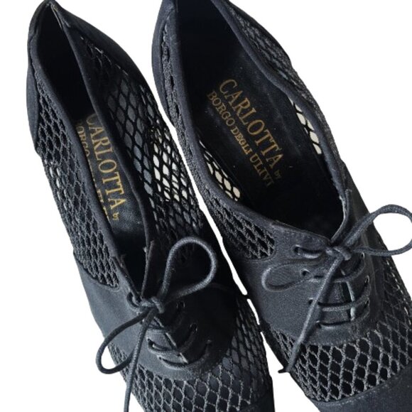 Vintage Borgo Degli ULjvi Italian made leather perforated mesh  shoes lace ups - Picture 7 of 14